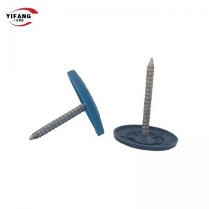 China Easy To Install Button Cap Roofing Nails , Plastic Cap Felting Nails ISO Standard on sale