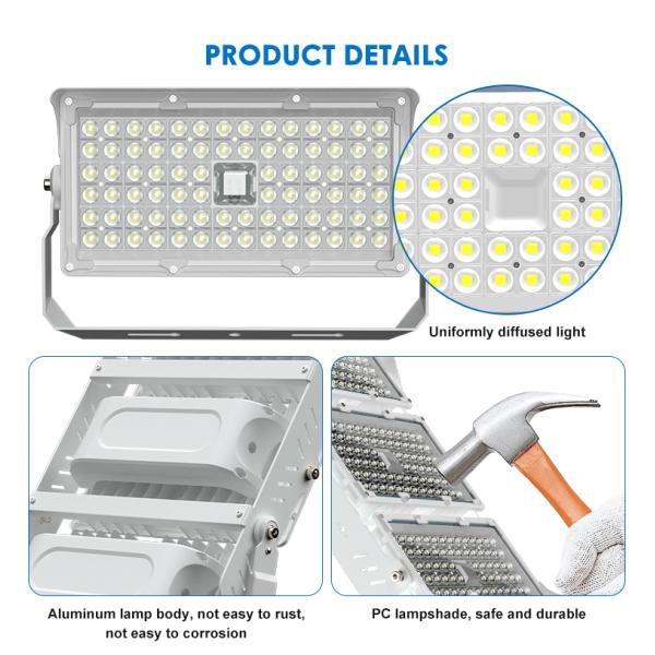 500W IP65 Waterproof LED Modular Flood Light with Motion Detector for Outdoor Lighting