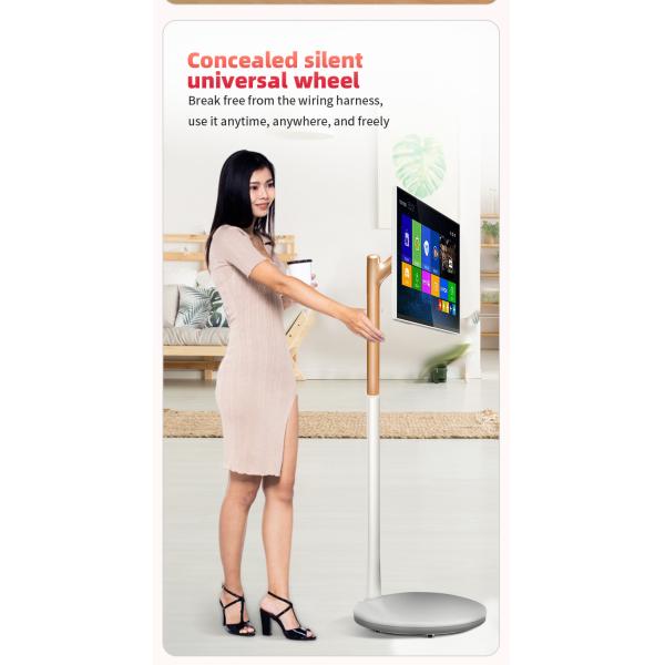 21.5 inch 6G+128G Capacitive Touch Portable TV with Mobile Stand - Interactive Follow Me Screen for Bedroom