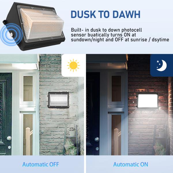 60W LED Wall Pack Light 140LM/W IP65 Waterproof Dimmable 0-10V