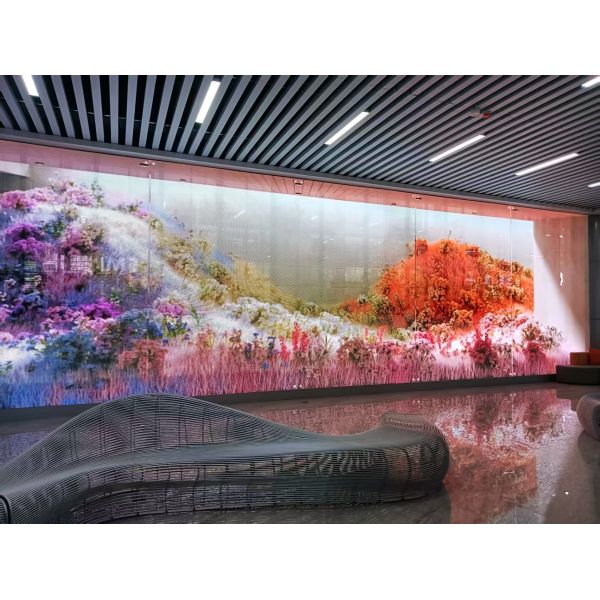 Factory Customized P3.9 Outdoor Waterproof Transparent Grid Display Advertising LED Grille Screen