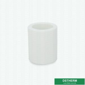 China Round Head Code White PPR Plastic Water Pipe Fittings Coupler With Smooth Surface on sale