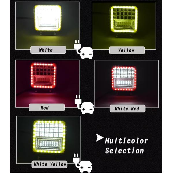 126W IP67 Spot Square Waterproof LED Work Lights