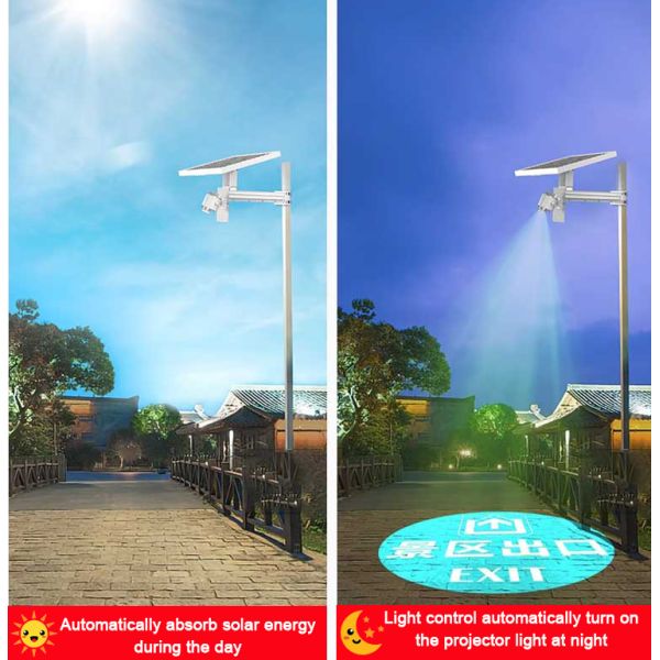 LED Solar Gobo Projector Outdoor IP67 Waterproof Logo Light Advertising Projection Lamp for Garden Yard Landscape Lighting