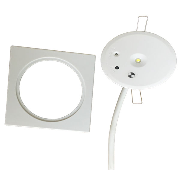 Custom IP45 Non Maintained 1W LED Rechargeable Emergency Lamp PC Plate