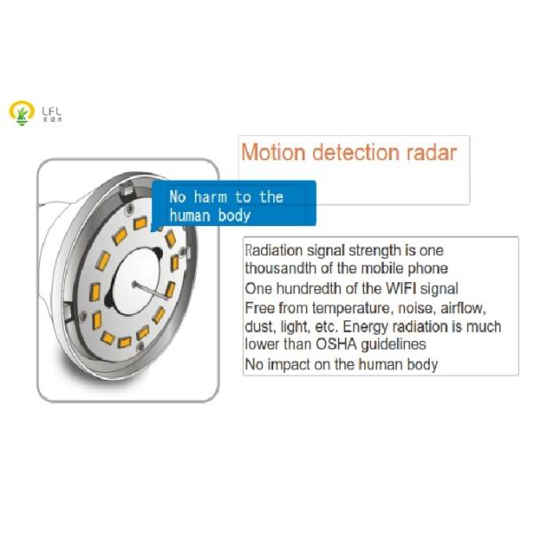 7W 800lm A70 Smart Led Light Bulbs Radar Motion Sensor With Super Brightness