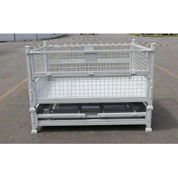 Customized Stackable Stackable Pallet Cage Heavy Duty Steel Bulk Bins 1000kg Load Capacity