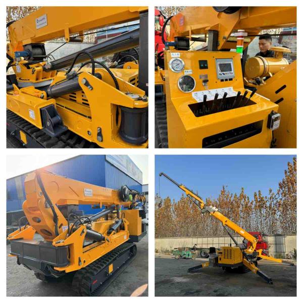 2T 8T 15T Wireless Remote Control EW Mini Small Battery Powered Spider Crawler Crane