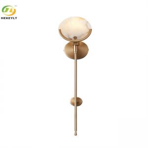 China CE E14 Modern Wall Light Copper And Marble Material Bronze Color on sale