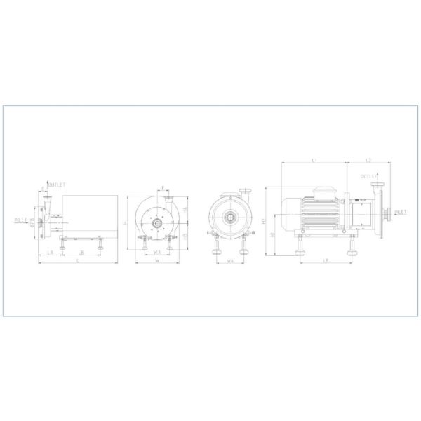 SS316L 1.5" Thread Dispersing Food Grade Homogenizer Pump