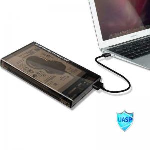Buy cheap USB3.0 Port Hard Drive Enclosure 2.5 inch HDD SSD Portable Case Transparent External Box product