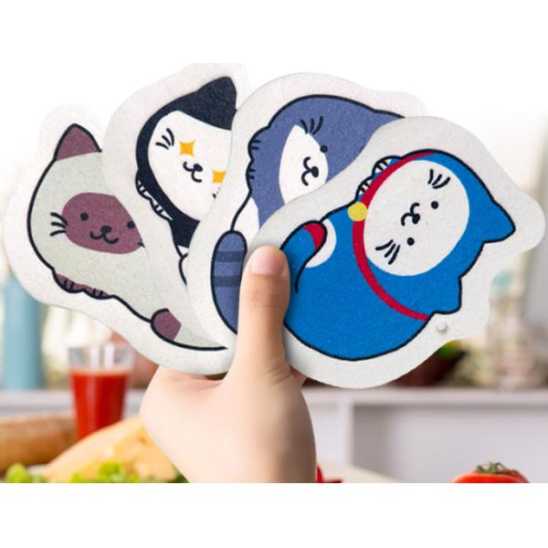 Custom-Shaped Kitchen Scrubber Compressed Cellulose Sponge High Absorbency 1 piece or as per customer's request