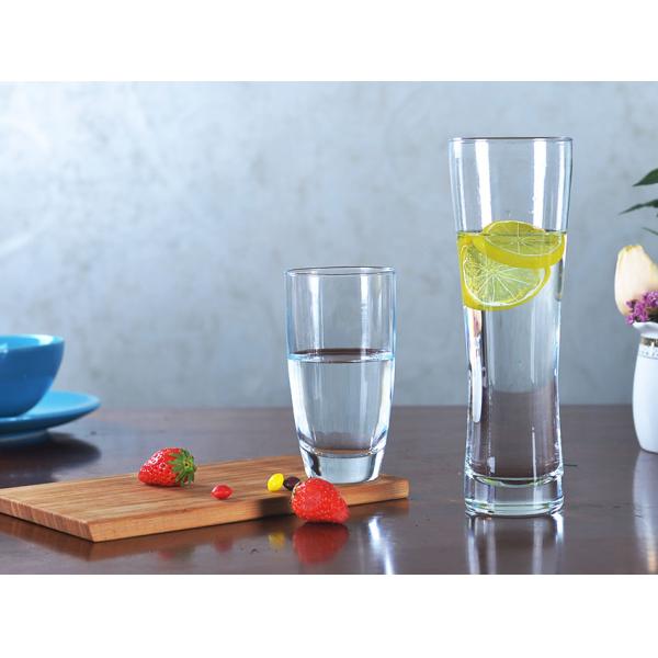 Stackable 13oz Water Drinking Glass With Machine Blowing Wide Mouth