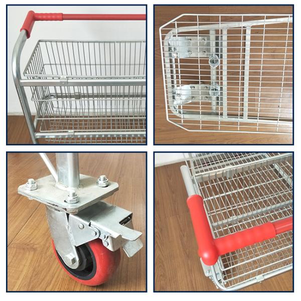 Hand Push 500kgs Logistics Warehouse Storage Trolley
