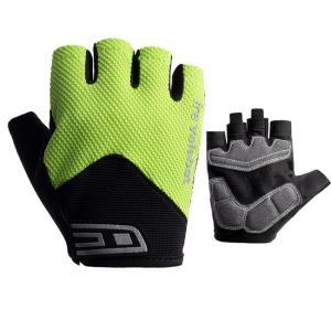 China Nylon Cycling Half Finger Gloves Shockproof With Thickened SBR Palm on sale