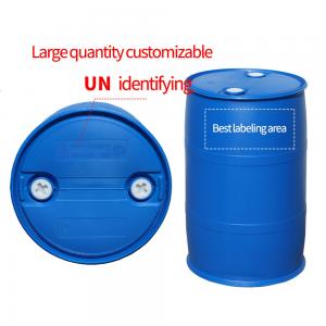 Buy cheap Open Top 200L Black Plastic Barrel Drum With Lid For Chemical Waste Disposal product