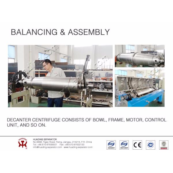4000RPM 3 Phase Centrifuge 220V 380V Solid Liquid Separation Centrifuge For Waste Water