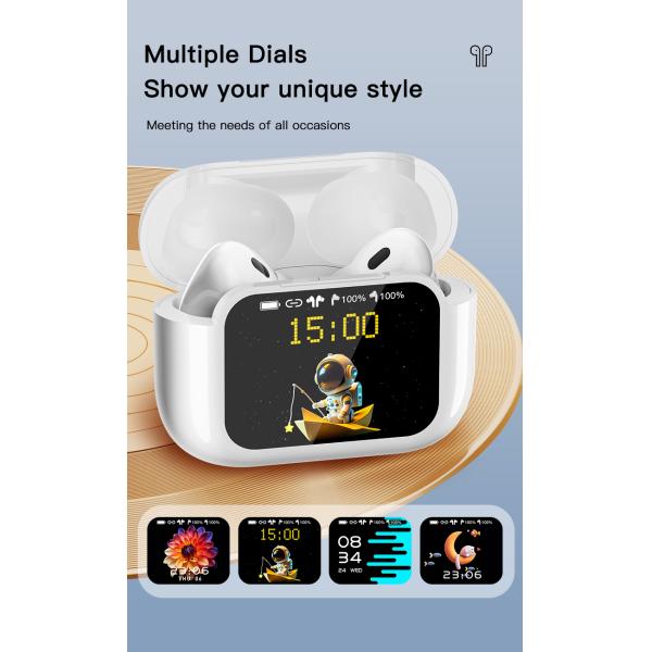 WT-9 Touch Screen Bluetooth Wireless Earphones Rechargeable APP Control