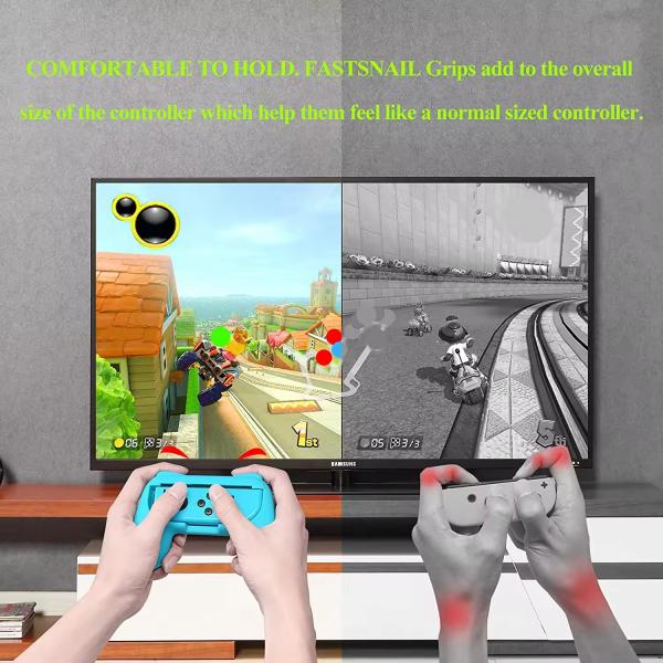 Wear-Resistant Grip Controller For Nintendo Switch Joy-Con Bule Red