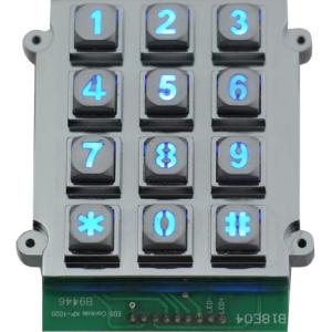 Buy cheap Ruggedized Backlit 12 Keys Keypad Vandal Resistant Keypad Dot Matrix product