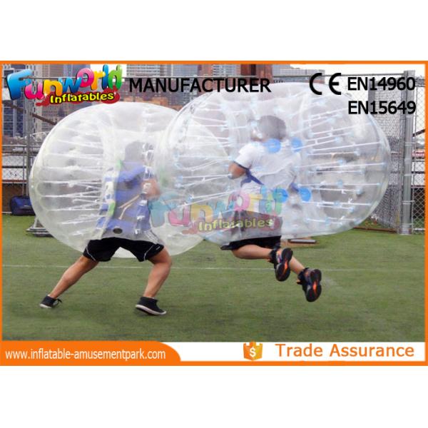 Clear TPU Inflatable Human Knocker Ball , Inflatable Ball Suit