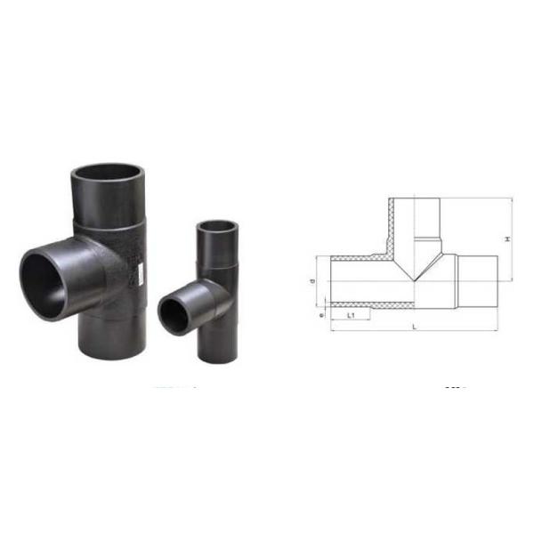 DN63-DN450 SDR11 SDR17 SDR17.6 Spigot Equal Tee PE Fusion Fittings