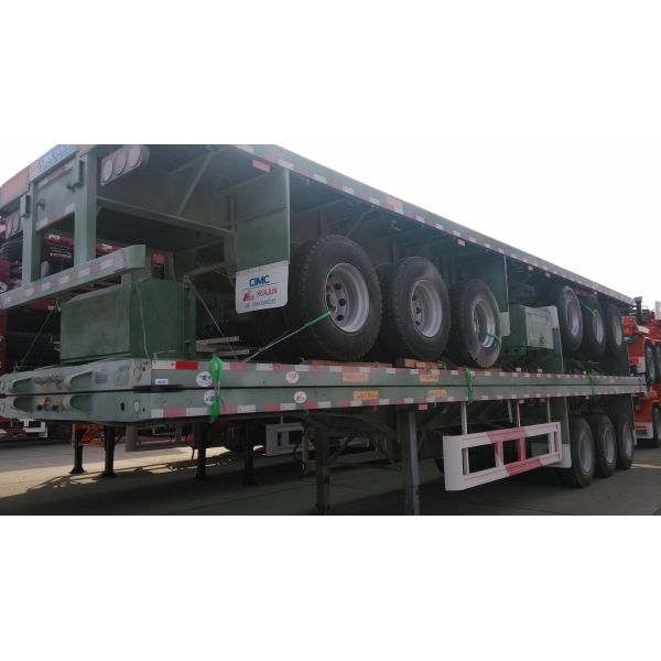 Landing Gear JOST Two-speed Flatbed Semi Trailer for Transporting 20ft 40ft Containers