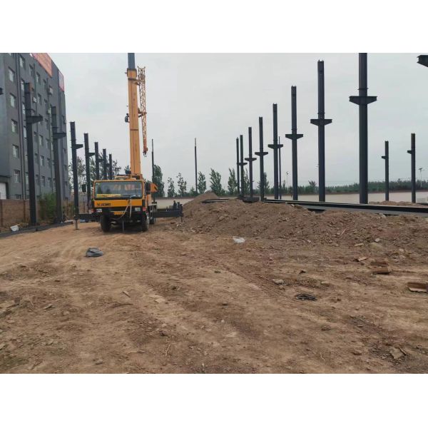 Painted Steel Structure Workshop With Aluminum Alloy Window