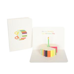 China CMYK Happy Birthday 3D Greeting Card , Laser Cut Pop Up Cards OEM FCC Certificates on sale