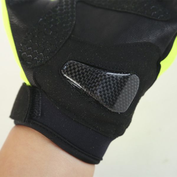 Plain Waterproof Riding Gloves Half Finger Nylon Reflective Traffic Control Gloves