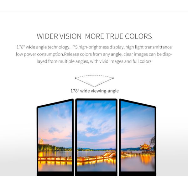 Hd Ultra Thin Advertising 49 Inch LCD Floor Standing Kiosk