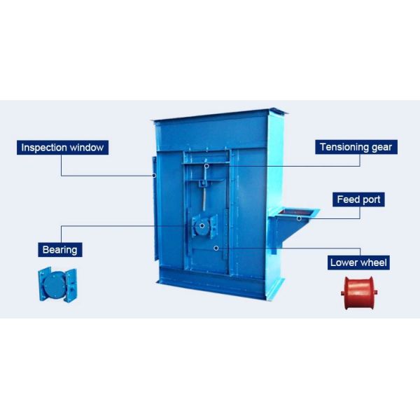 High Efficiency Ring Chain Bucket Elevator For Limestone And Cement Clinker