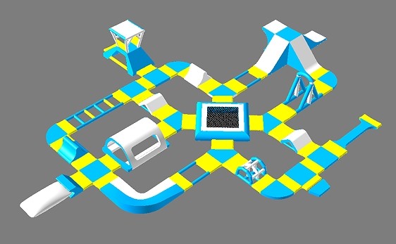 Inflatable Floating Swimming Pool With Net for Yacht Inflatable Water Park Games