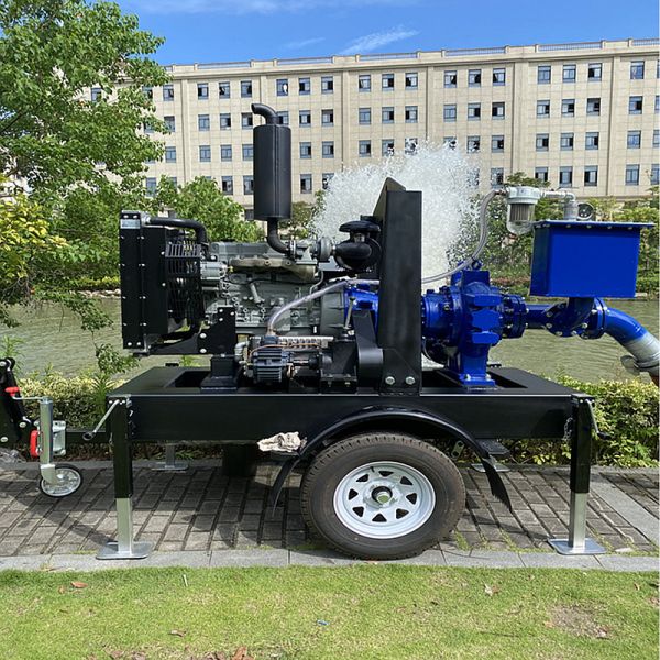 Silent Self Priming Irrigation Pump Trailer Water Pump Set Easy To Move Self Imbibition