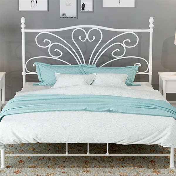 Customizable 3500 Pounds Iron Double Bed Frame 1.5mm Thickness King Size