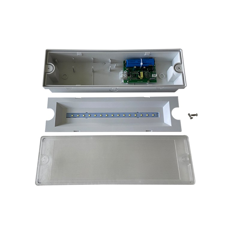 Waterproof LED Emergency Light IP65 Non Maintained 220V 240V 7.5W Luminaire L130MN