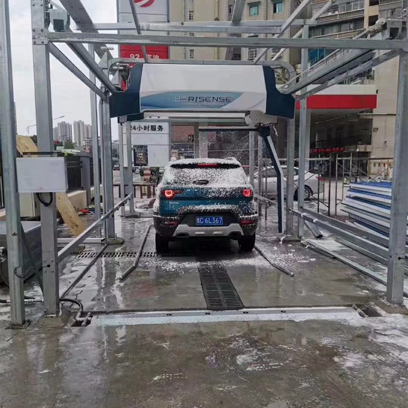 Risense Touch Free Touchless Contactless Brushless Laser 360 Car Wash Machine Price with air Dryer