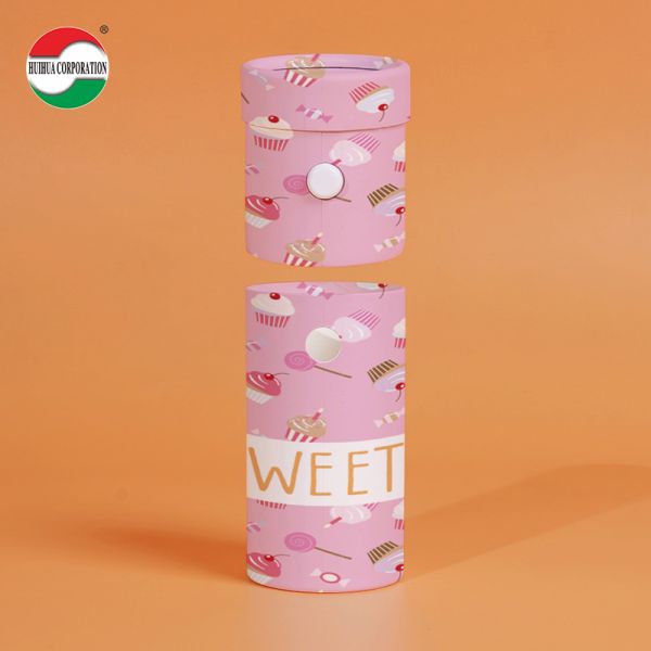Custom Eco Friendly Biodegradable Childproof Resistant Packaging Boxes Round Shaped Cylinder Paper Tube With Child Lock