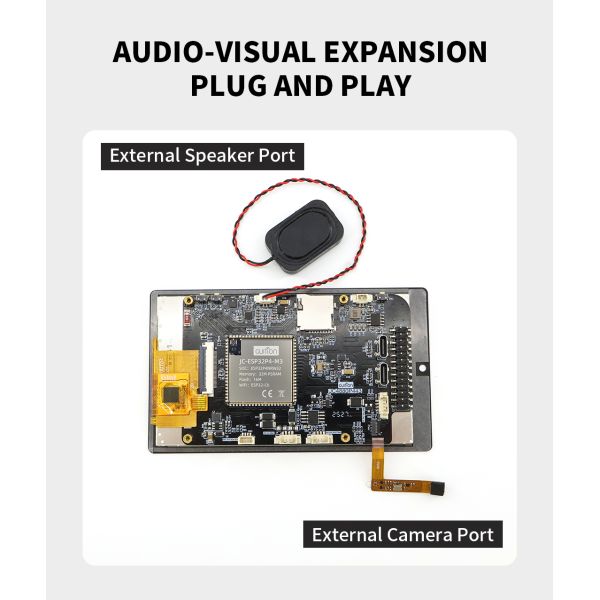 JC4880P443C_I_W Smart home central control dedicated development board 4.3-inch IPS touch screen+ESP32P4/C6 dual-mode group
