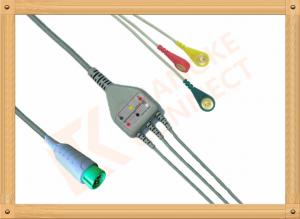 Buy cheap Fukuda Denshi ECG Patient Cable 3 Leads Snap IEC Insulated product