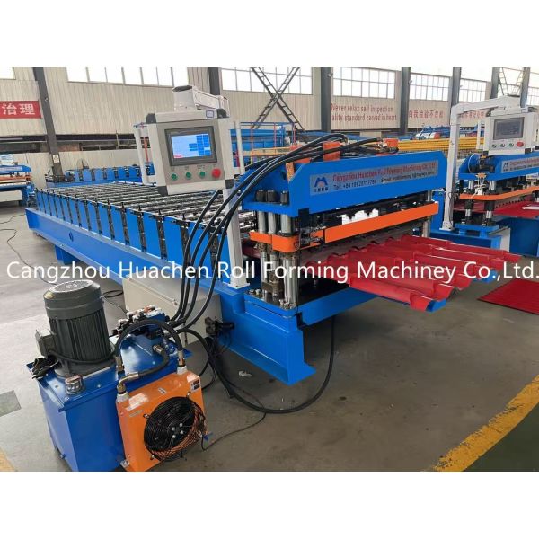 1200mm Material Width 18 Rollers Glazed Tile Roll Forming Machine with 5.5KW Power for PPGI/GI Roof Tiles