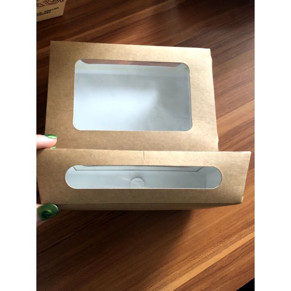 Biodegradable Printed Paper Take Away Box Disposable 55oz