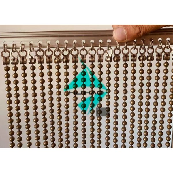 Ball bead chain curtain installation example