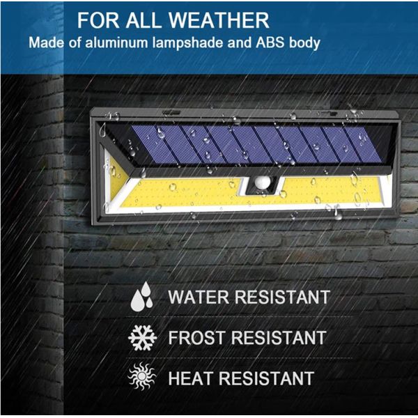 COB Motion Sensor Solar Rechargeable Light / LED Solar Garden Light