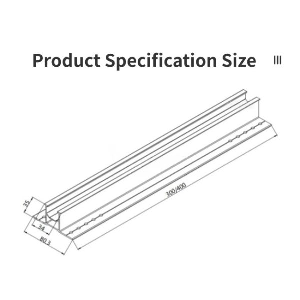 Short Solar PV Mounting Rail Solar Kits Aluminium Metal Structure Pitched