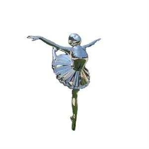 Buy cheap Stainless Steel Ornaments Metal Sculpture Metal Ballerina Dancing Statue product