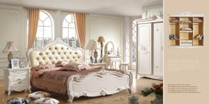 China Mdf bedroom sets victorian style furniture queen bed frame 6033 on sale