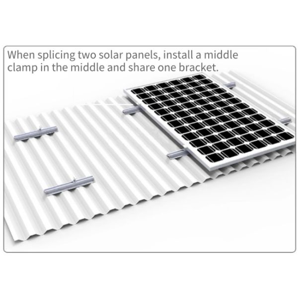 Short Solar PV Mounting Rail Solar Kits Aluminium Metal Structure Pitched