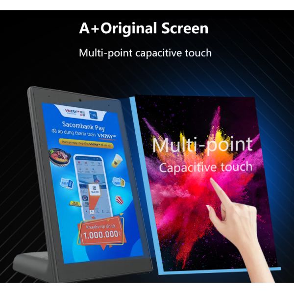 8inch L type business self-service kiosk android tablet pc Capacitive touch scree POE power WIFI NFC for Restaurant ordering POS tablet