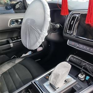 Buy cheap Plastic Non Woven Car Disposable Steering Wheel Covers 0.02mm product